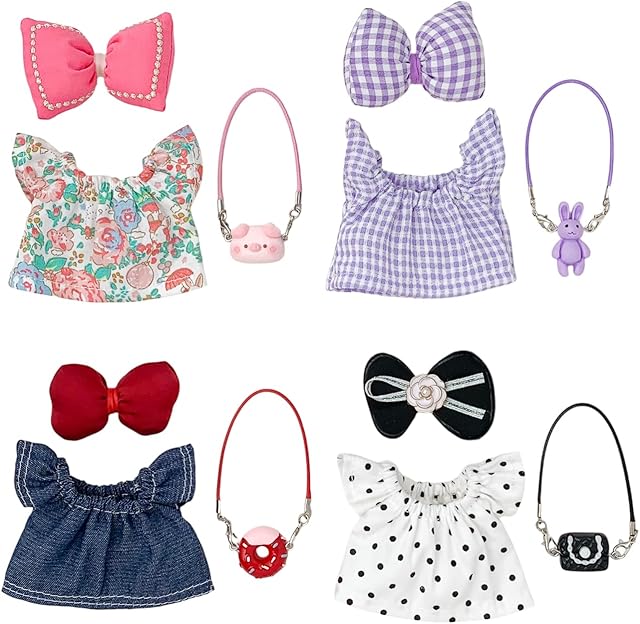 The 17 cm Doll Clothes - 6.7 Inches Cute Dolls Dress - Premium Fashion Accessories,Luxury Chic Doll Clothes & Style Bundle,Gifts for Lovers(No Dolls)
