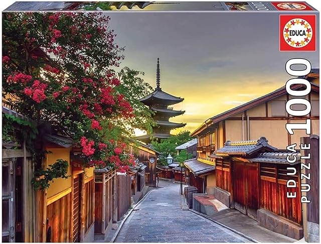 The Educa - Yasaka Pagoda, Kyoto, Japan - 1000 Piece Jigsaw Puzzle - Puzzle Glue Included - Completed Image Measures 26.8" x 18.9" - Ages 14+