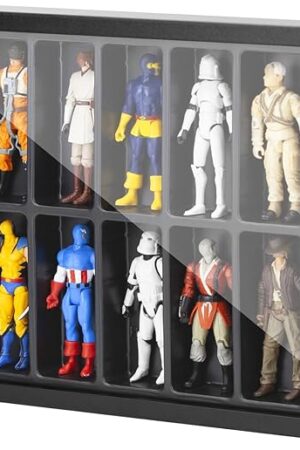The Plastic 3.75 inch Figure Collectors Showcase, Display Frame Case for Action Figures Collectibles, Compatible with Star was/ Gi Jeo Classified Series, 15.16" L * 1.57" W *9.84"