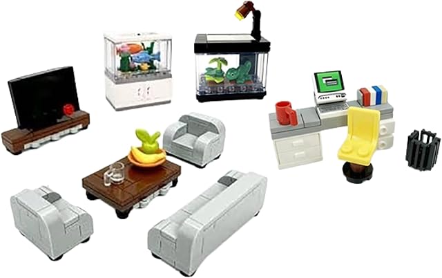 The General Jim's Building Blocks Bricks House Furniture Set #2 for Bedroom Living Room & Dining Room for City Street Houses Fun for Teens or Adults