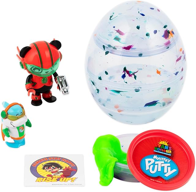 The Ryan’s World Mini Mystery Egg, Includes 4 Surprise Mystery Toys Inside, Official Ryan’s World Toys for Boys & Girls 3+, Mystery Toys