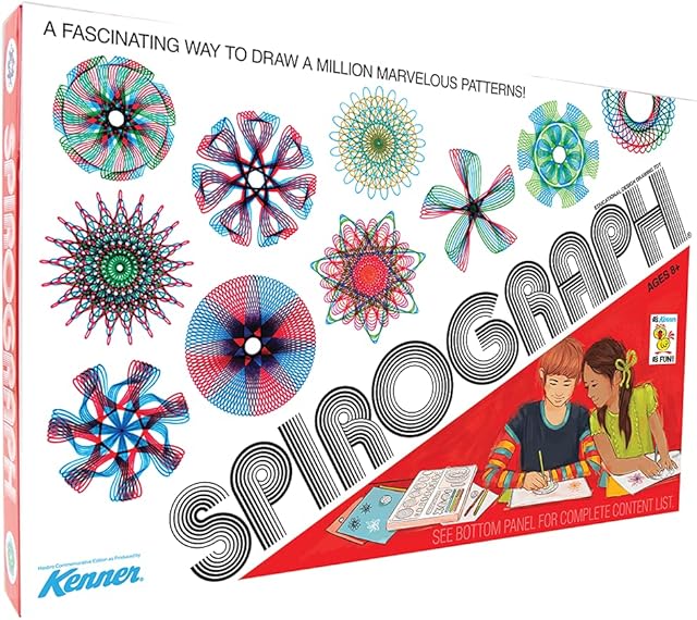 The Spirograph Retro Deluxe Set – Arts and Crafts, Kids Toys, Art Supplies, Craft Supplies, Drawing Kit, Spiral Art, Reproduction of Classic Gear Design Kit, Pens, Design Sheet Included, Ages 8+