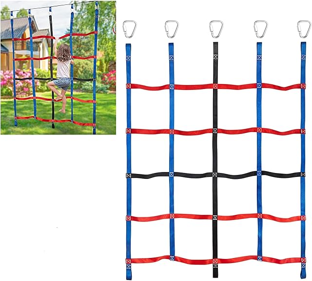The Climbing Net for Kids Outdoor, Climbing Cargo Net, Playground Accessories, Kids Climbing Net Swingset Accessories for Jungle Gyms Playground Obstacle Course Training for Outdoor