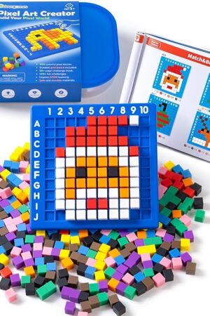 The Pixel Art Creator – 400 Hard Plastic Cubes - STEM Toy for 5+ Year Olds, Fine Motor Skills Game & Kinder Classroom Must-Have