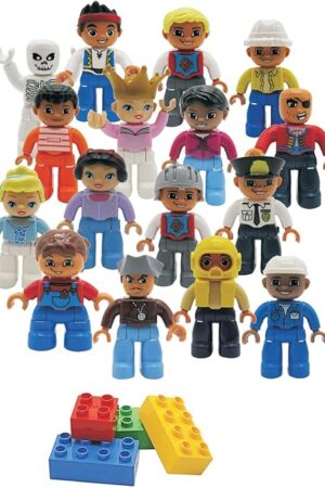 The People Figures for Kids - Preschool Toys Building Blocks People Set for Kids - Compatible with Major Brands Building Blocks for Toddlers 1-6 - STEM Building Toys - (16 Toy Figures People)