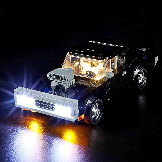 The YEABRICKS LED Light for Lego-76912 Speed Champions Fast & Furious 1970 Dodge Charger R/T Building Blocks Model (Lego Set NOT Included)