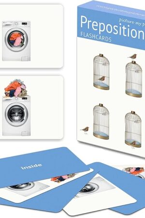 The Picture My Picture Prepositions Flash Card Set – Speech Therapy Tool for Vocabulary, Communication & Thinking, Scratch-Resistant with Activity Guide, Suitable for Education, ESL & ABA – Set of 40