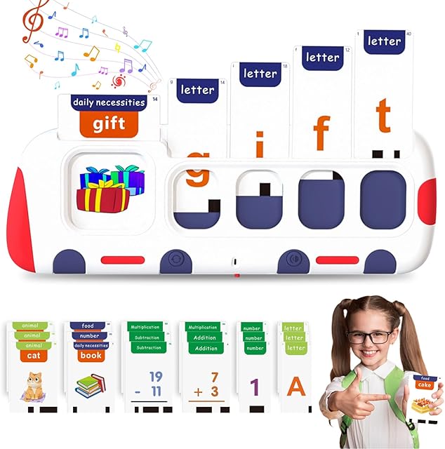 The Spelling & Talking Flash Cards for Toddlers, Alphabet Learning Toys, Speech Therapy Toys CVC Words Spell Games ABC Flash Cards with 218 Sight Words Toddler Toy Gifts for Kids