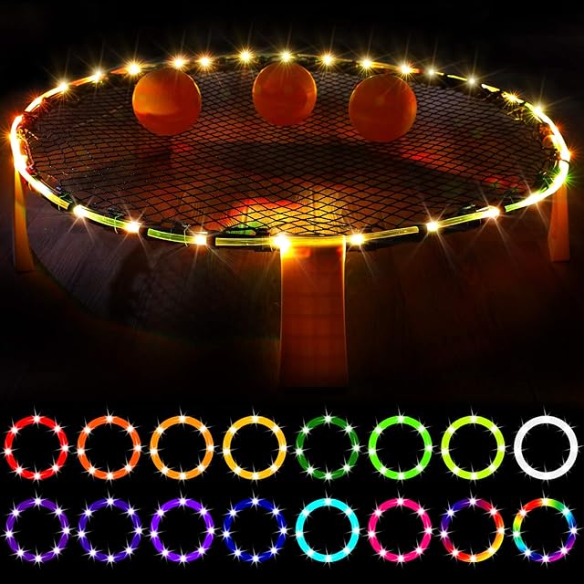 The Waybelive LED Hoop Lights for Blinngoball Game, Spike Game, 16 Color Change by Yourself, Remote Control Rim LED Light Compatible with Blinngoball Game, Spike Game, Slammo Ball, Strike Ball Game