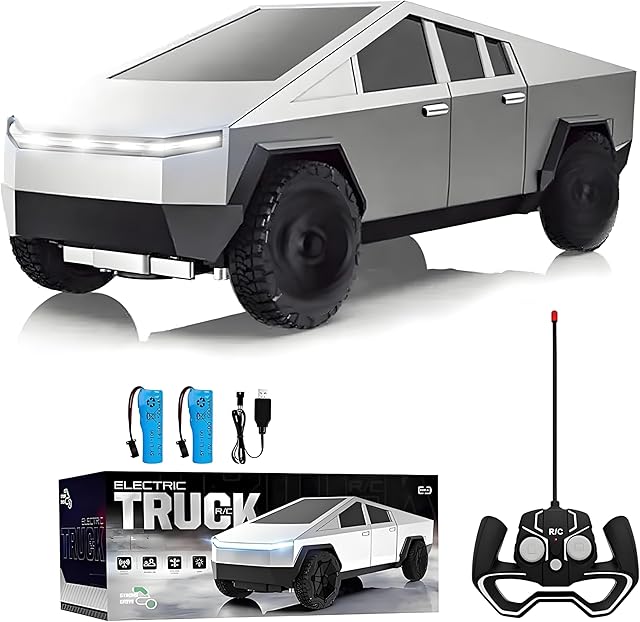 The Remote Control Car High Speed Off - Road Climbing Anti - Collision All-Terrain RC Cyber Car 1/24 Model 2.4GHz Remote 4WD Drift Truck with Light Effect Dual Batteries Long Endurance Age for 3-10