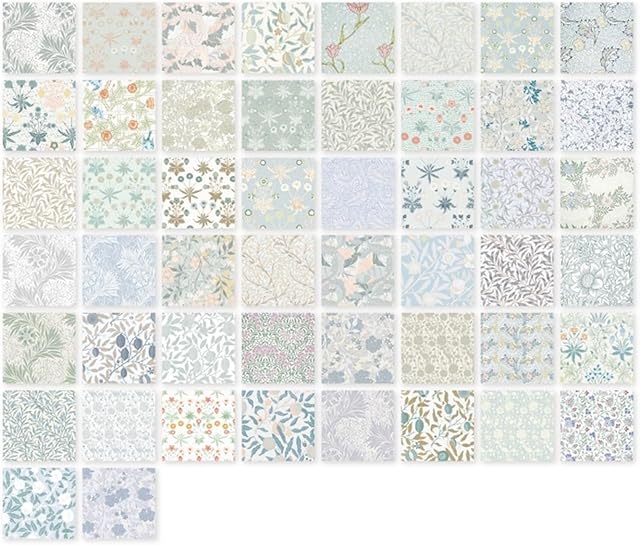 The Vintage Aesthetic Scrapbook Kit 100 Pcs Vintage Flower Pattern Scrapbook Paper DIY Craft Paper Decoupage Paper Scrapbooking Journaling Decoration Art Supplies Aesthetic Scrapbook Kit(A)