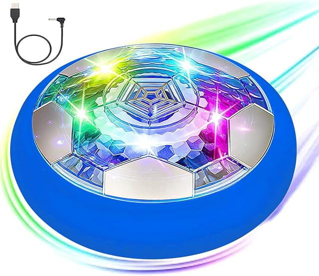 The Kids Toys Hover Soccer Ball - Battery Operated Air Floating With LED Light and Soft Foam Bumper, Indoor Outdoor Hover Game Gifts for Ages 3-16