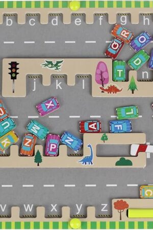 The QQM Wooden Magnetic Letter Maze Montessori Toys for Boys and Girls, fine Motor Skills Education Toys Suitable for Preschool Learning Activities, and Gifts for Children.