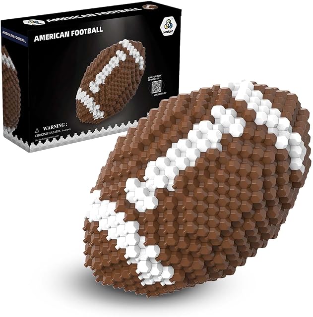 The Football Block Set, Adults challenging STEM Block Decoration, Miniature 3D Educational Toys for 14 15 16 Years and Above, (399 Pieces)
