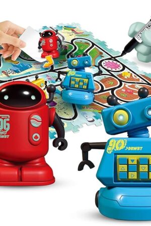 The REMOKING Magic Inductive Robot Toys，Creative Track Puzzle Race Game，Learning and Educational Toys for Boys & Girls 3 Years and Up，Party and Birthday Gifts