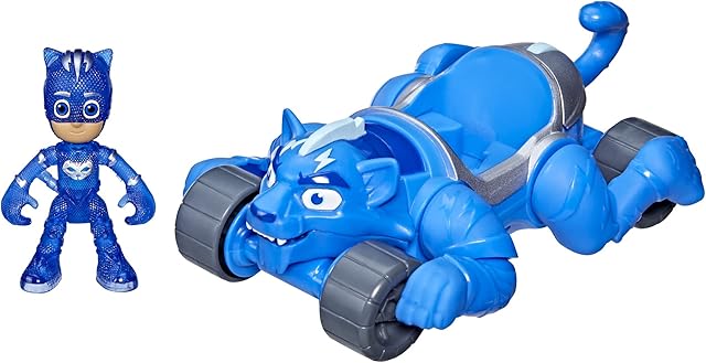 The PJ Masks Animal Power Catboy Animal Rider Toy Car, with Catboy Action Figure, Deluxe Vehicles, Superhero, Preschool Toys for 3 Year Old Boys and Girls and Up