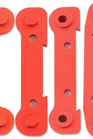 The RC Front Rear Reinforced Swing Arm, Reinforced Swing Arm Fixed Set RC Car Upgrade Accessory Reinforcement Mounts Plate for 144001 1/14 (Red R)