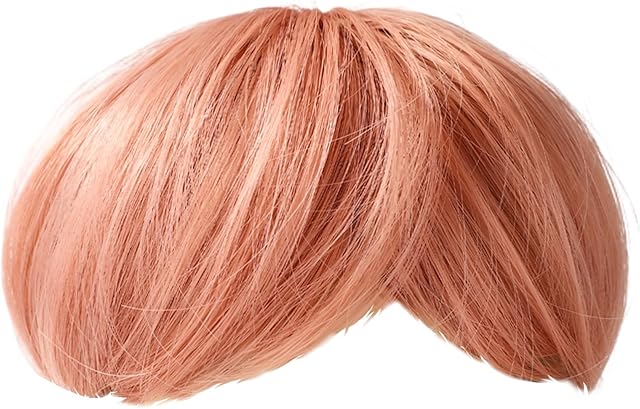 The Tiny Doll Wig, High-Temperature Fiber Hairpiece Cute Kawaii Doll Wig Hair Accessory for DIY 6.7in Collectible Figures Display Party Decoration (Rose Gold)