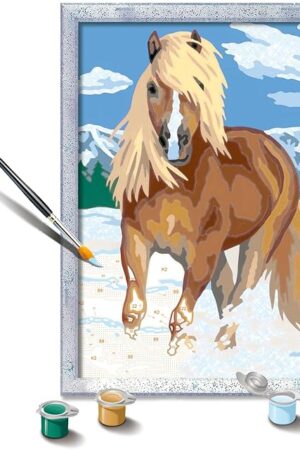 The Ravensburger CreArt The Royal Horse Paint by Numbers Kit - Ideal for Kids & Beginners | Complete Set | DIY Home Art Project | Great Gift for Ages 9 and Up