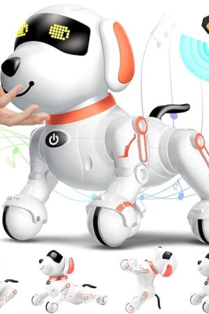 The Remote Control Robot Dog Toy for Kids 5-7 Years Old, Pet Puppy Robotic Toy, Smart Robot Dog, Interactive Touch Walking Talking Toys for Boys Girls, Gifts for 3 5 6 7 8 Years Old
