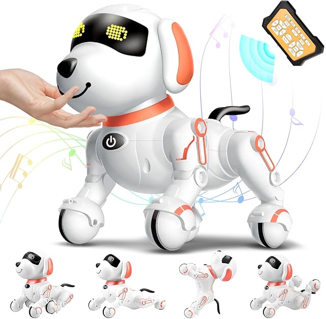 The Remote Control Robot Dog Toy for Kids 5-7 Years Old, Pet Puppy Robotic Toy, Smart Robot Dog, Interactive Touch Walking Talking Toys for Boys Girls, Gifts for 3 5 6 7 8 Years Old