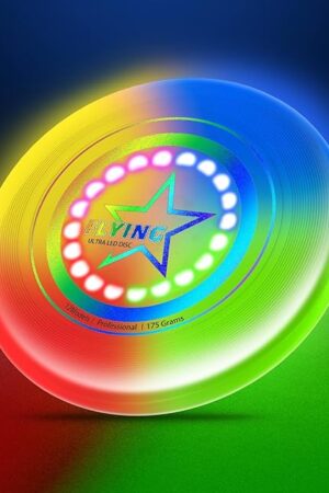 The Pro LED Flying Sport Disc Toy for Kids Adults, 7 Dynamic Modes Glow in The Dark Fiying Ring, 175 Gram, Light Up Flashing, Sand Beach Toy for Lawn, Outdoor, Park, Yard, Camping, Toss and Catch Game