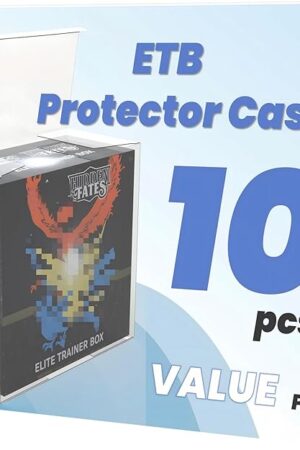 The PET Elite Trainer Box Case Protectors for Elite Trainer Boxes ETB (10 Pack) - 0.50mm Thick Clear PKMN Display Box - ETB Protector - PKMN Display Case (Pack of 10)