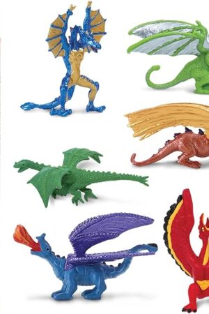The Safari Ltd. Lair Of The Dragons Collection 1 Designer Toob - 6 Miniature Dragon Figures for Fantasy Themed Play, Boys, Girls & Kids Ages 3+
