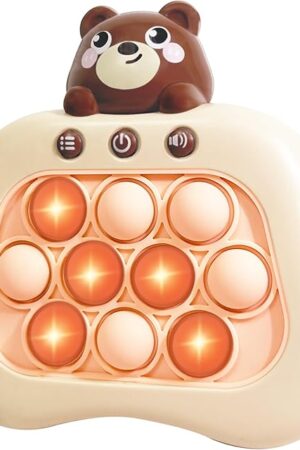 The Pop The Target! Handheld Speed Push Game Machine: A Fun Multiplayer Game for Family. Sensory Fidget Toy Christmas Toys Gifts for 6 7 8 9 10 11 12 Years Old Kids Road Trip Car Games Kids Bear