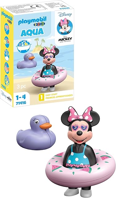 The PLAYMOBIL 1.2.3 & Disney 71416 Minnie's Beach Trip from 12 Months