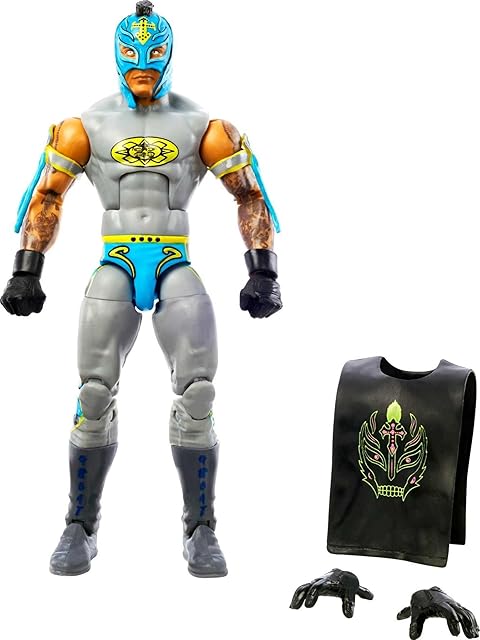 The Mattel WWE Elite Collection Top Picks Action Figure & Accessories Set, Rey Mysterio 6-inch Collectible with Articulation & Interchangeable Parts