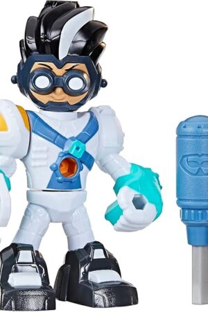 The PJ Masks Power Heroes Buildable Heroes, Romeo Action Figure, Easy-to-Assemble, Superhero Toy for Boys and Girls 3 Years Old and Up