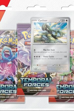 The Pokemon TCG: SV5 Temporal Forces 3Pk Blister - Cyclizar