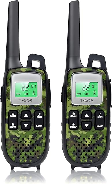 The Walkie Talkies for Kids, 3 Years and Up Option, Radio Toy with 22 Channels, Backlit LCD Screen and Flashlight, 3 Mile Range, Perfect for Outdoor Activities, Camping, Hiking