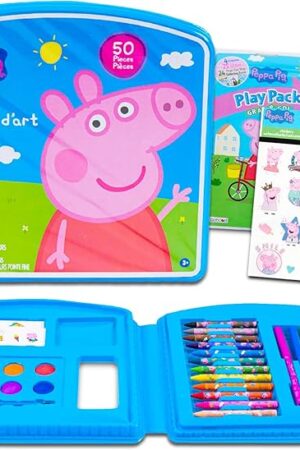 The Peppa Pig Ultimate Coloring Activity Set for Kids ~ Peppa Pig Arts and Craft Bundle with Watercolors, Stickers and More (Peppa Pig Art Activities)