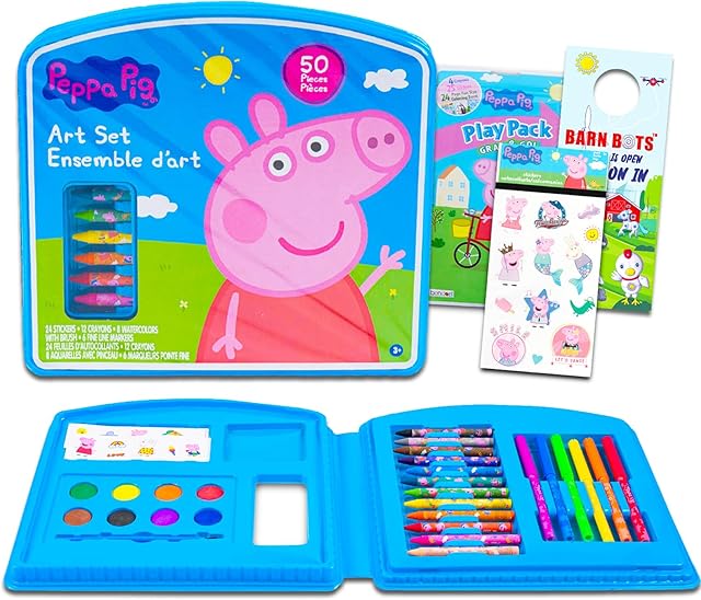 The Peppa Pig Ultimate Coloring Activity Set for Kids ~ Peppa Pig Arts and Craft Bundle with Watercolors, Stickers and More (Peppa Pig Art Activities)