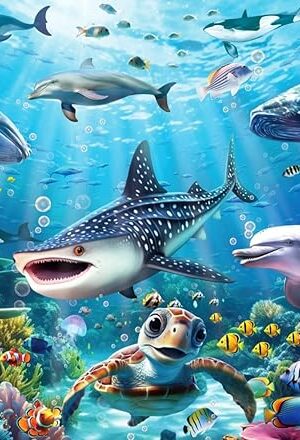 The Puzzles for Kids Ages 4-6 6-8 8-10, Underwater World Ocean Puzzles 100 Pieces for Kids Learning Educational Puzzle Toys for Boys and Girls