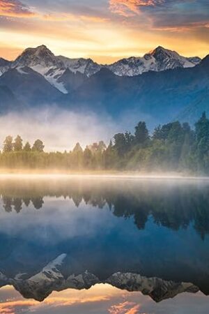 The Ravensburger - Lake Matheson, New Zealand - 1000 Piece Jigsaw Puzzle - Stunning, Peaceful Lake at Sunrise - Majestic Misty Mountains - Ideal Gift - Frameable Art - Screen-Free Fun - Puzzles for Adults