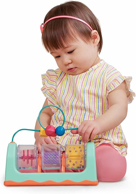 The B. toys – Bead Maze – Baby Activity Station – Developmental Interactive Baby Toy – Balls, Spinners – Sensory Toys for Babies – Spin, Rattle & Roll – 6+ Monthst