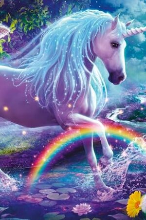 The Ravensburger - Glitter Unicorn - 100 Piece Jigsaw Puzzle - Exciting, Colorful Scene of a Glittery, Magical Unicorn - Birds & More - Premium Quality - Ideal Gift - Screen-Free Fun - Children Age 6+