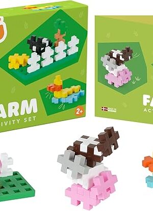 The PLUS PLUS - Big Activity Set - Construction Building STEM Toy, Interlocking Large Puzzle Blocks for Toddlers and Preschool - Farm, 40 Pieces