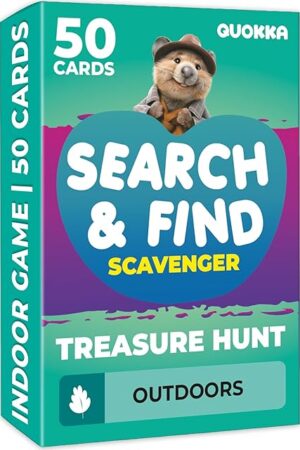 The QUOKKA Scavenger Hunt Cards for Kids Ages 5-8 - Outdoor Activities for Kids Ages 6-8 - Camping Backyard Outdoor Games for Kid 5-6 - Educational Party Games for 5-6 Year Olds