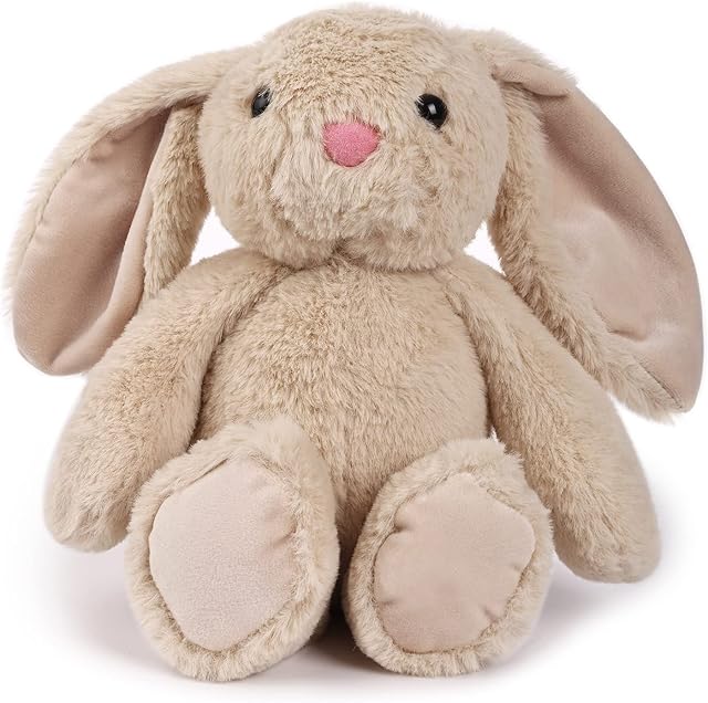 The TCBunny Baby Bunny Bedtime Stuffed Animal Plush Easter Stuffers Toy Gifts 11" for Girls, Boys, Kids, Coco (Beige)
