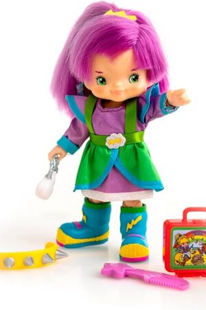 The Rainbow Brite 5.5-inch Stormy Poseable Fashion Doll with 4 Surprise Reveal Accessories