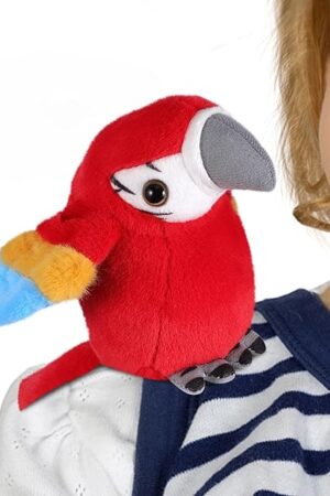 The Roicaholy Shoulder Plush Parrot Magnet, Magnetic Shoulder Parrot, Bird Stuffed Animal Pirate Costume Accessories Cosplay Prop for Halloween