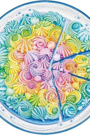 The Ravensburger Circle of Colors: Rainbow Cake 500 Piece Round Jigsaw Puzzle for Adults - 17349 - Every Piece is Unique, Softclick Technology Means Pieces Fit Together Perfectly