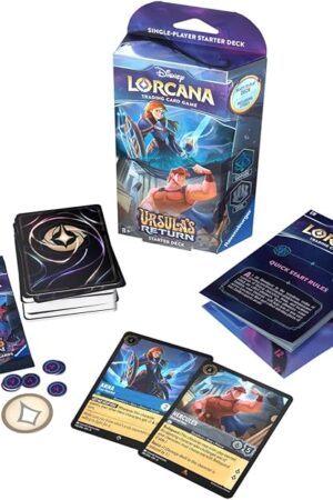 The Ravensburger Disney Lorcana TCG: Ursula's Return - Sapphire & Steel Single-Player Starter Deck | Engaging Gameplay | Over 200 Original Disney Artworks | Ideal for Ages 8+