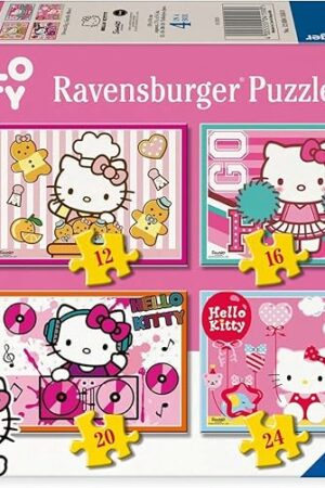 The Ravensburger Hello Kitty Dream Big, Sparkle More! Jigsaw Puzzle Set - 12, 16, 20, 24 Pieces