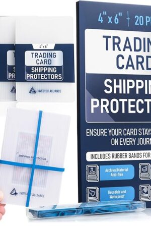 The Premium Bundle Trading Card Shipping Protector with Rubber Bands | Graded Cards Protectors, Sports Trading Card Shipping Supplies Packaging, TCG Baseball Cards Shippings Shield.