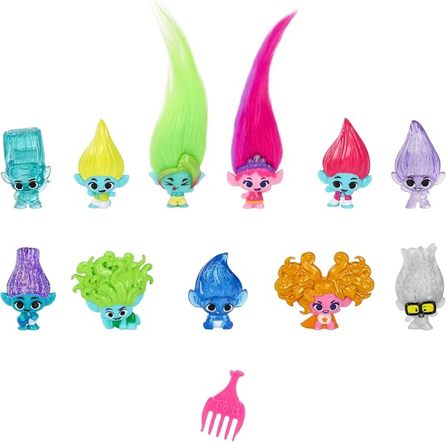The DREAMWORKS TROLLS Band Together Mineez 11pc Brozone + Friends Performance Pack - 11 Mineez 1.5 Inch Collectible Figures and 1 Accessory